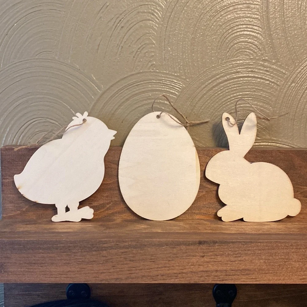 Spring Wooden Hanging Decoration set of 3